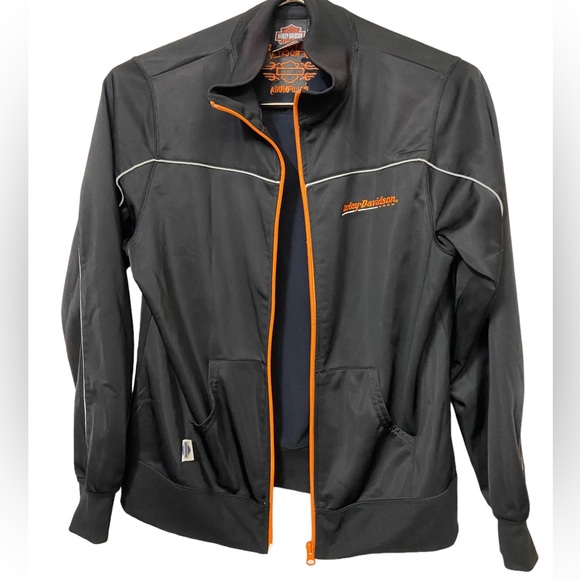 Women’s M Harley Davidson Motorcycles Black Lightweight Jacket Rocklin CA - Picture 2 of 8